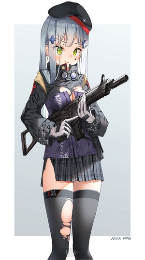 HK416 from Girls Frontline holding a rifle