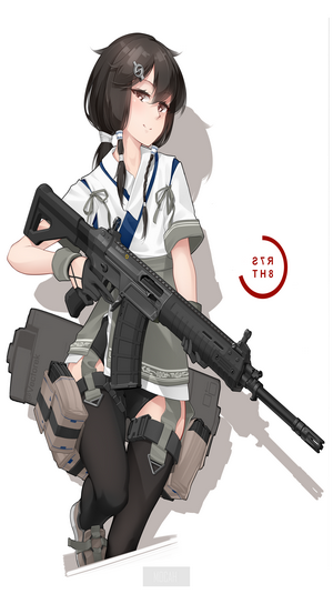 Anime girl with a rifle