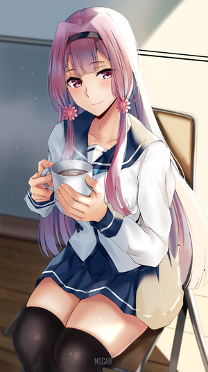 Sakura Akino from Ore wo Suki nano wa Omae dake ka yo holding a mug