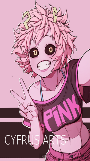 Ashido Mina from Boku no Hero Academia with Pink Hair