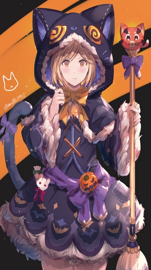 Anime girl in cat costume from Granblue Fantasy