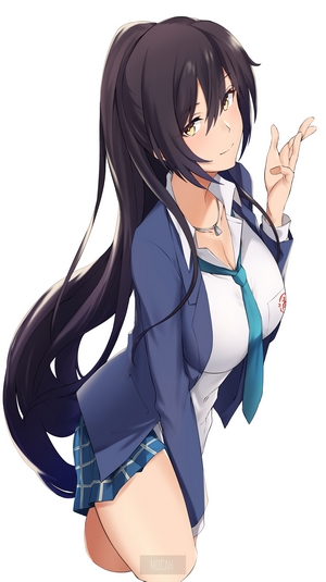 Anime girl in school uniform