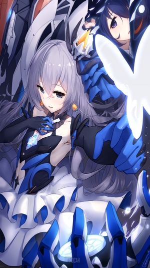 Kiana Kaslana and Raiden Mei from Honkai Impact 3rd