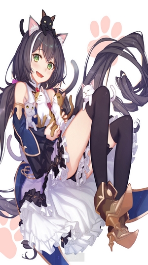 Kyaru from Princess Connect with cats