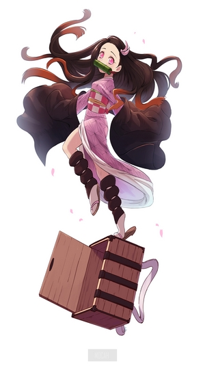Kamado Nezuko in Flowing Kimono from Kimetsu no Yaiba