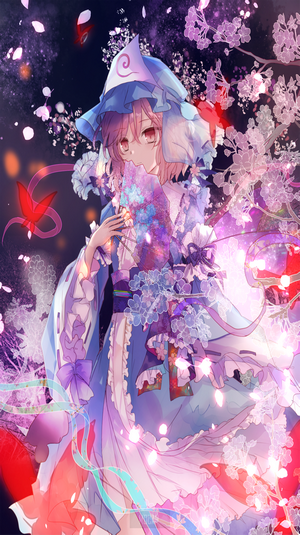 Saigyouji Yuyuko from Touhou with Cherry Blossoms