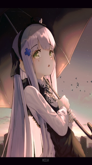 HK416 from Girls Frontline with umbrella