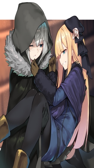 Anime girls in winter clothing