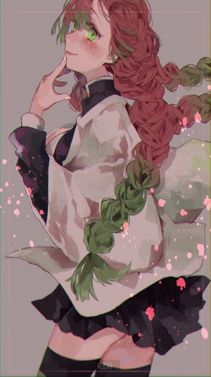 Mitsuri Kanroji Smiling with Braided Hair
