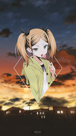 Erika Yano from Shirobako with a lollipop