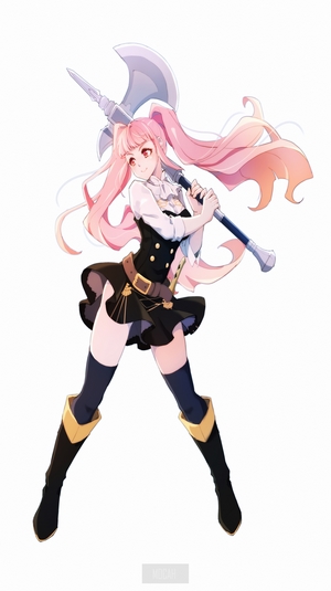 Hilda from Fire Emblem: Three Houses holding an axe