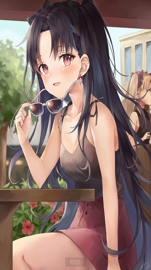 Anime girl with sunglasses from Fate Series