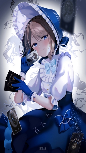Emma Woods from Identity V with Tarot Cards