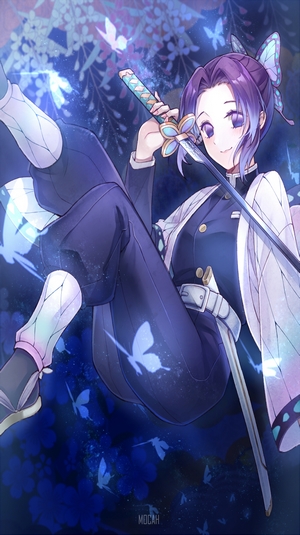 Kochou Shinobu from Kimetsu no Yaiba in Mystical Glow