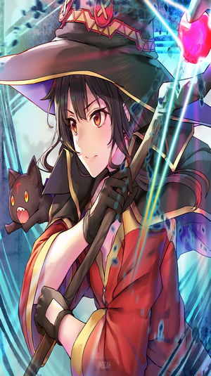 Megumin from Kono Subarashii Sekai ni Shukufuku wo! with Chomusuke