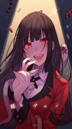 Jabami Yumeko from Kakegurui with Red Eyes