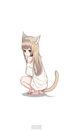 Anime girl with cat ears