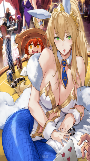 Artoria Pendragon from Fate/Grand Order bunny girl casino