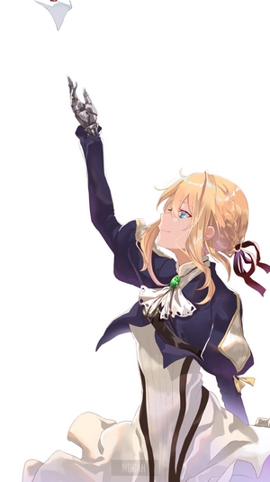 Violet Evergarden throwing a letter