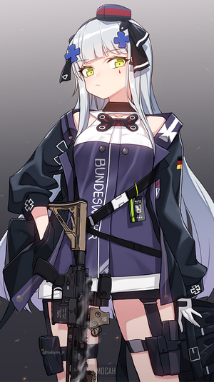 Anime girl with rifle