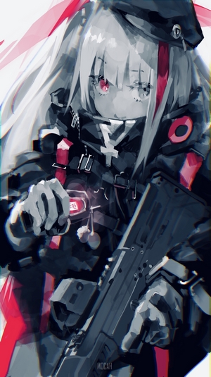 Anime girl with gun from Girls Frontline