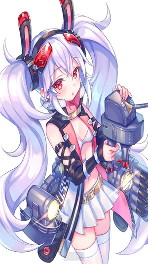 Laffey from Azur Lane holding a gun