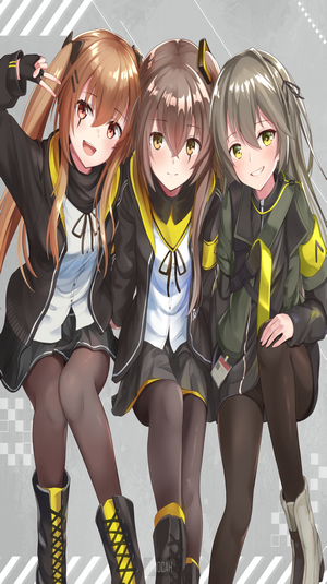 Three anime girls from Girls Frontline
