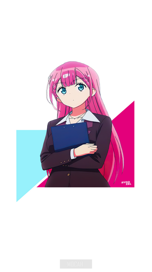 Mafuyu Kirisu from BokuBen holding a clipboard