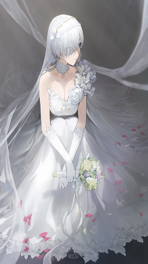 Anastasia from Fate/Grand Order in a wedding dress