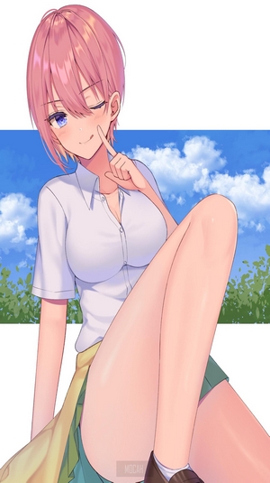 Ichika Nakano Relaxing Outdoors with Blue Sky