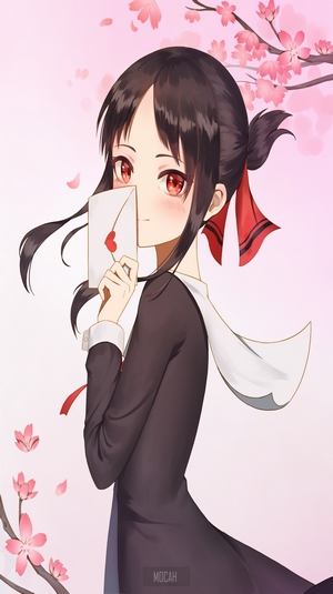 Kaguya Shinomiya from Kaguya-Sama: Love is War holding a letter