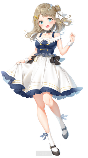 Anime girl in a sailor-style dress