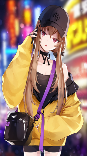 UMP9 from Girls Frontline in Urban Night Scene