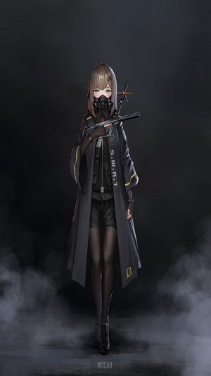 Anime Girl in SWAT Gear with Gun