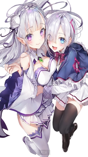Emilia and ??? from Re:Zero