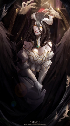 Albedo from Overlord with Black Wings