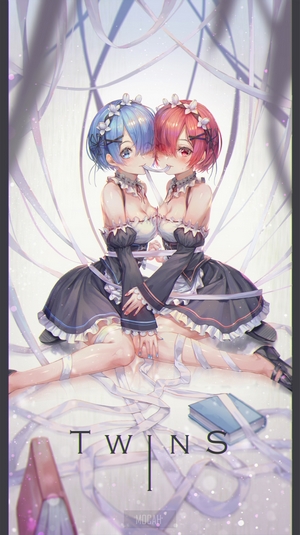 Rem and Ram from Re:Zero Kara Hajimeru Isekai Seikatsu