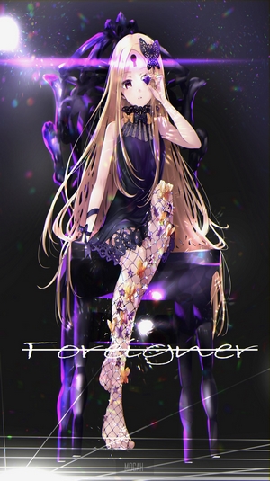 Abigail Williams from Fate/Grand Order sitting on a throne