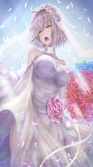 Jeanne d'Arc (Alter) from Fate/Grand Order in a wedding dress