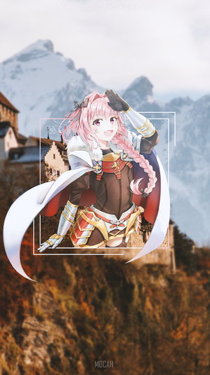 Astolfo from Fate/Apocrypha in a mountainous landscape