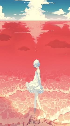 Ayanami Rei in White Dress by Red Sea Neon Genesis Evangelion
