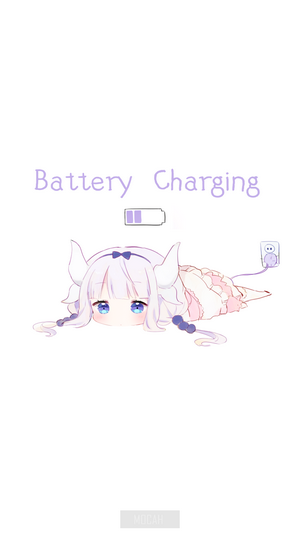 Kanna from Miss Kobayashi's Dragon Maid charging battery