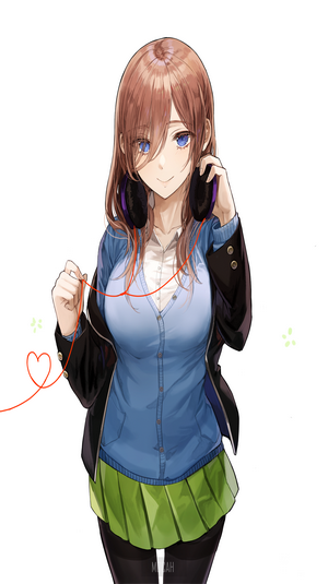 pantyhose anime girls anime headphones illustration 5 toubun