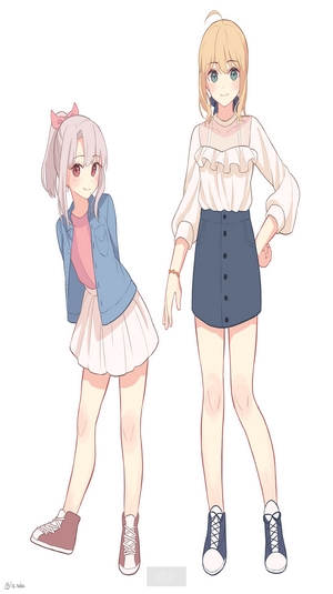 Arturia Pendragon and Illyasviel von Einzbern from Fate Series