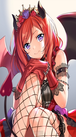 Nishikino Maki from Love Live! in devil costume