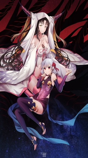 Kiara Sessyoin and Kama from Fate/Grand Order