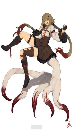 Monster girl with tentacles