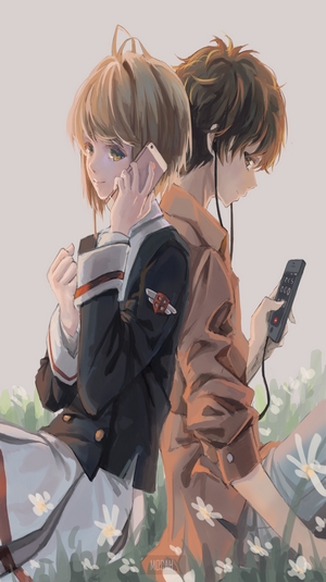 Sakura Kinomoto and Syaoran Li from Cardcaptor Sakura