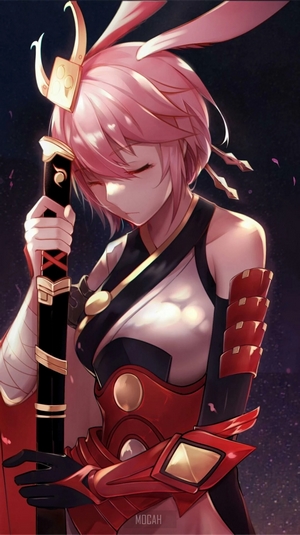 Yae Sakura from Honkai Impact 3rd with Katana