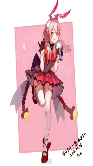 Anime girl with bunny ears from Honkai Impact 3rd